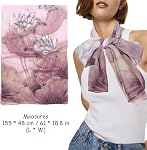 Amokk 6 Packs Fashion Floral Écharpes pour femmes Écharpe légère en mousseline pour femmes Châle d'été Warp Thin Head Echarpe