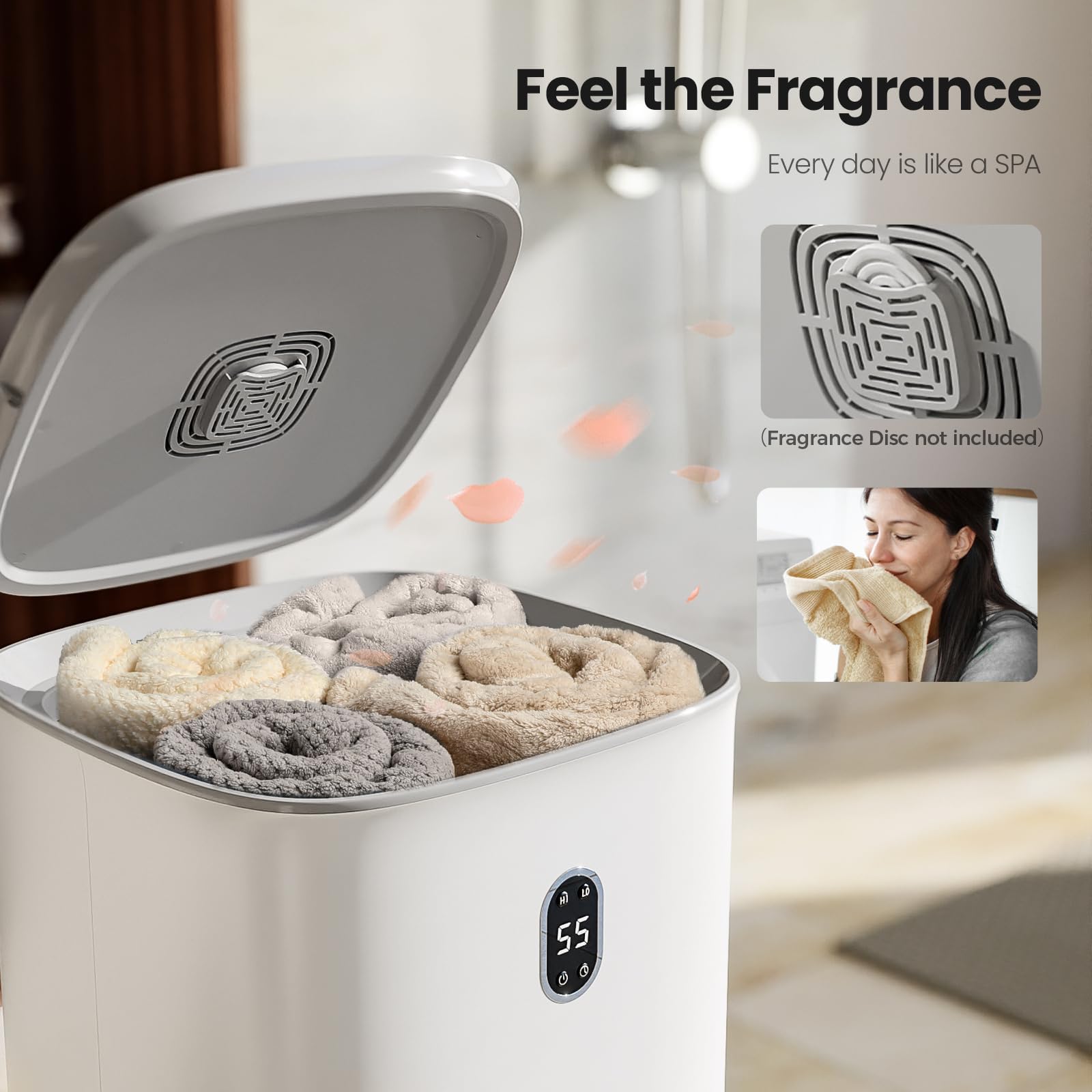 Amazon.co.jp: AGLUCKY バスルーム用タオルウォーマー、25L大型タオル