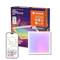 LEDVANCE Smart e WiFi Planon Magic LED Panelle, bianco, 18W, 1600lm, funzionalità di luce bianca, dimmerabile, effetto di luce Magic-RGB dinamica, lunga durata, assemblaggio semplice, 2700-6500K
