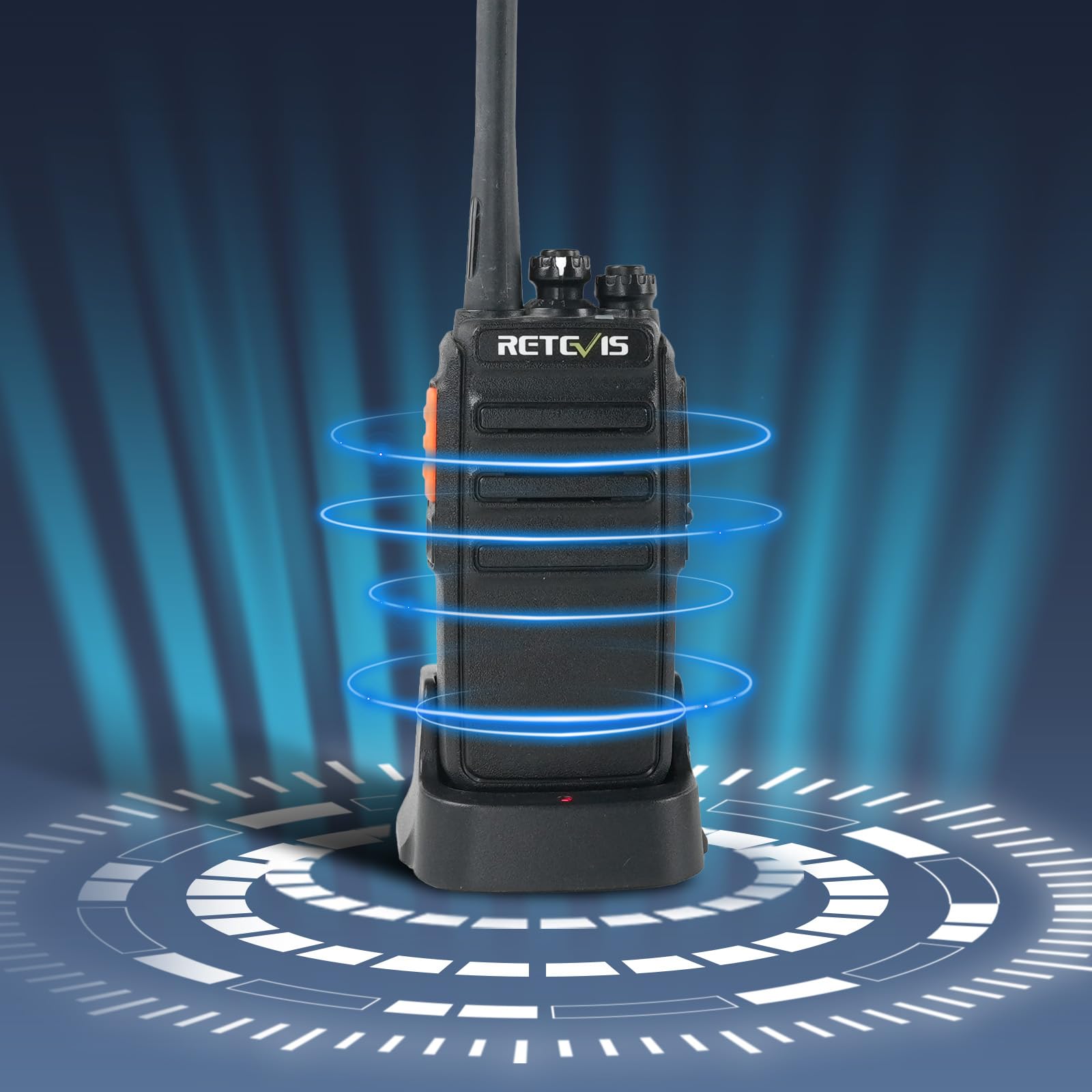 Retevis RT24 Caricabatterie Base USB Originale per Ricetrasmittente, Compatibile RT24/RT21, Nero