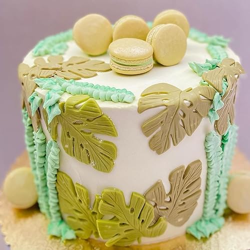 Miniatura 6 de Moldes grandes para fondant de hojas de tortuga, moldes de silicona para plantas de helecho de palma hawaiana, moldes de chocolate para hornear