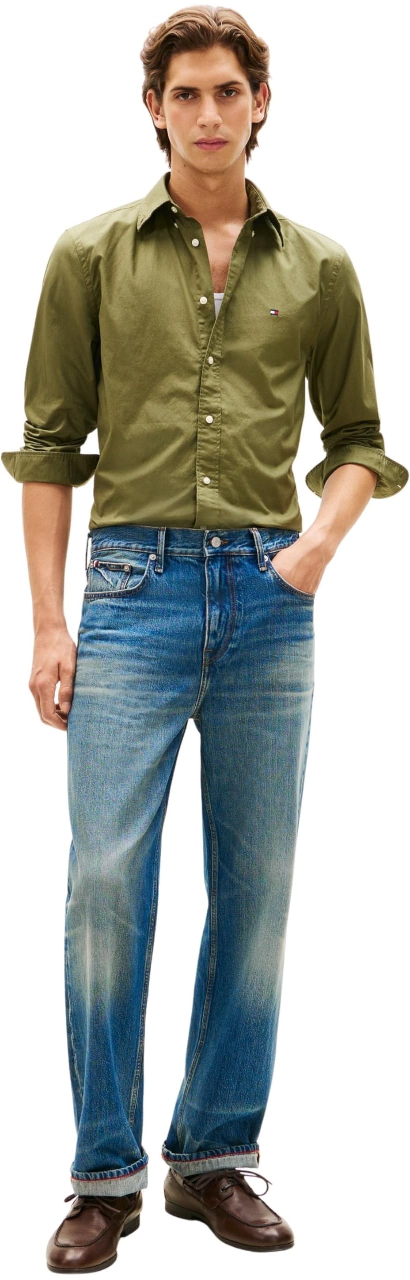 Tommy Hilfiger Herren Hemd Flex Poplin Solid Regular Fit – Bild 4