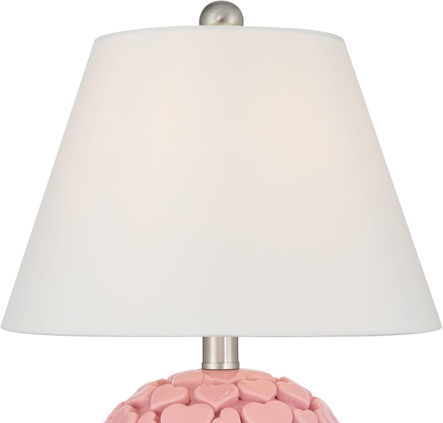 360 Lighting Aurora 17 1/4" High Pink Hearts Ceramic Table Lamp