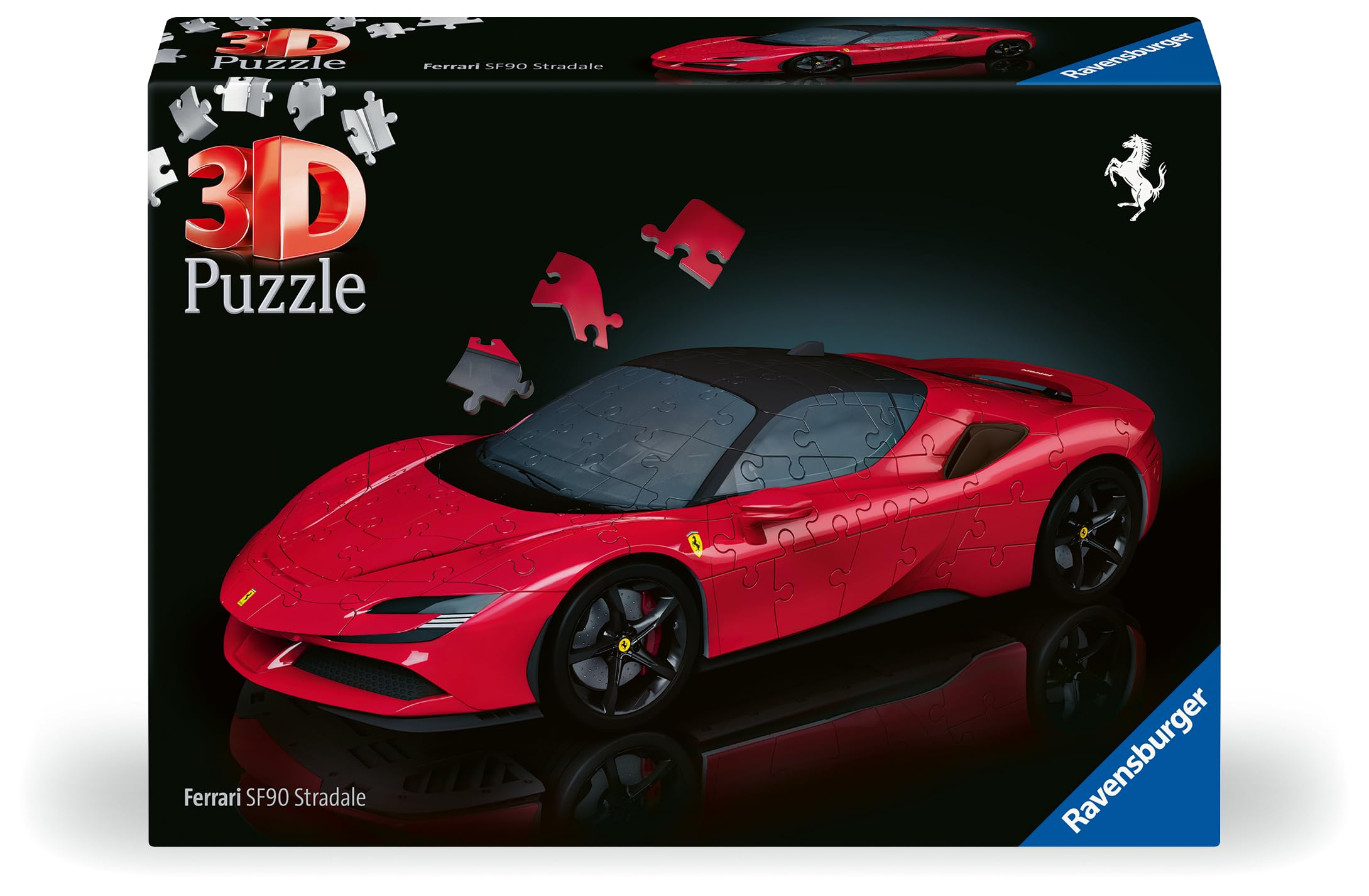 Ravensburger - Puzzle 3D: Ferrari SF90 Stradale, Maqueta de Coche para Construir, Puzzle Adultos y Niños 8 años o más, 108 piezas