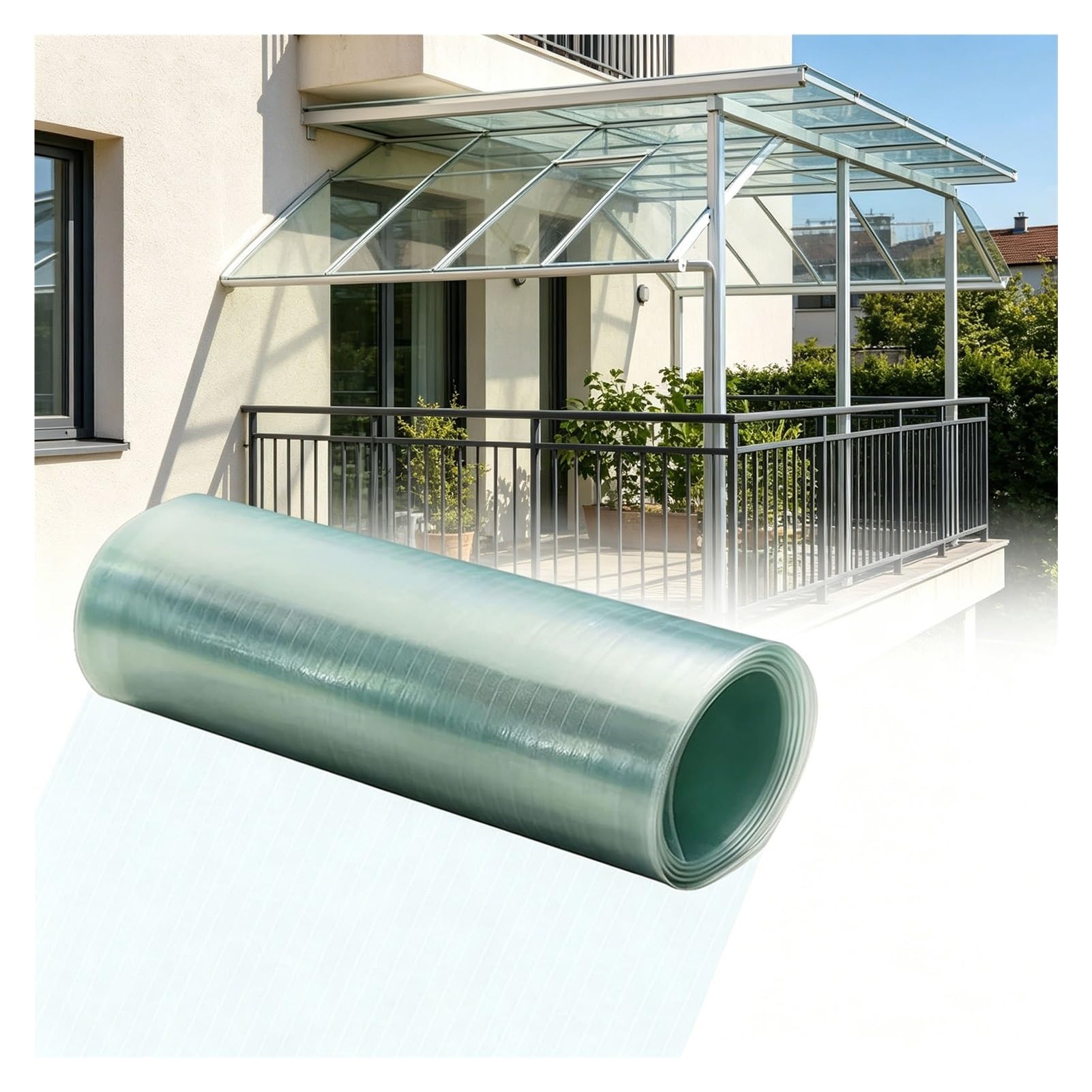 Feuille de Toiture en Polycarbonate Transparente 1x15m pour Usine et Atelier