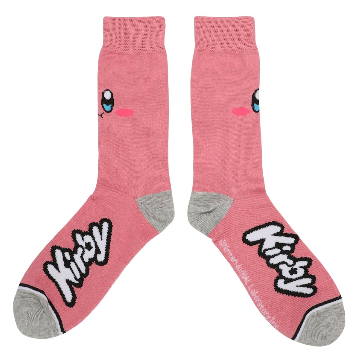 BioworldKirby Big Face Pink Knit Casual Crew Socks