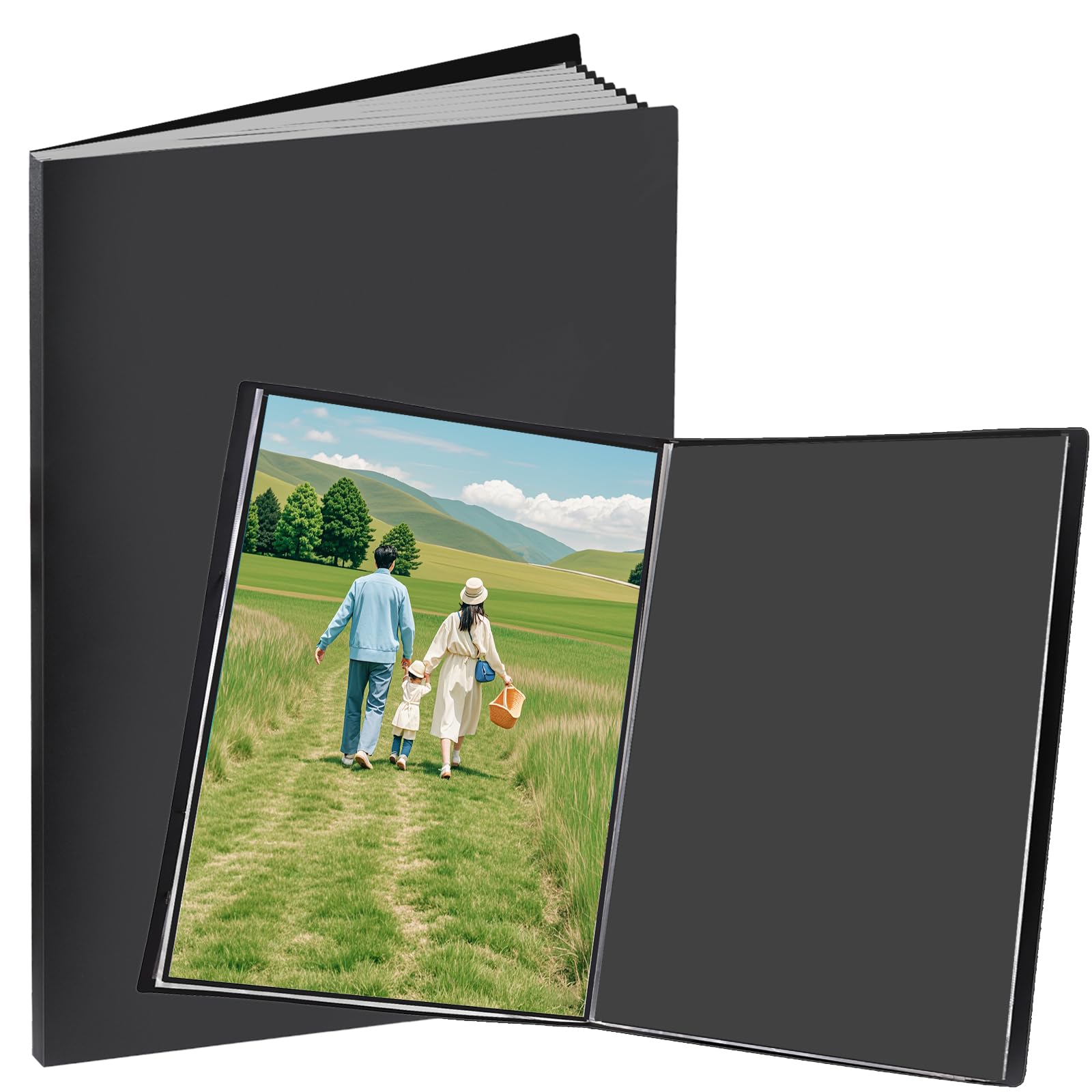Photo 1 of ZFCLXX Large 13"x19" Art Portfolio Heavy Duty Binder with Plastic Sleeves, Portfolio Folder with 30 Clear Sheet Protectors, Display 60 Pages, Poster Binder? (medium?13x19in?)