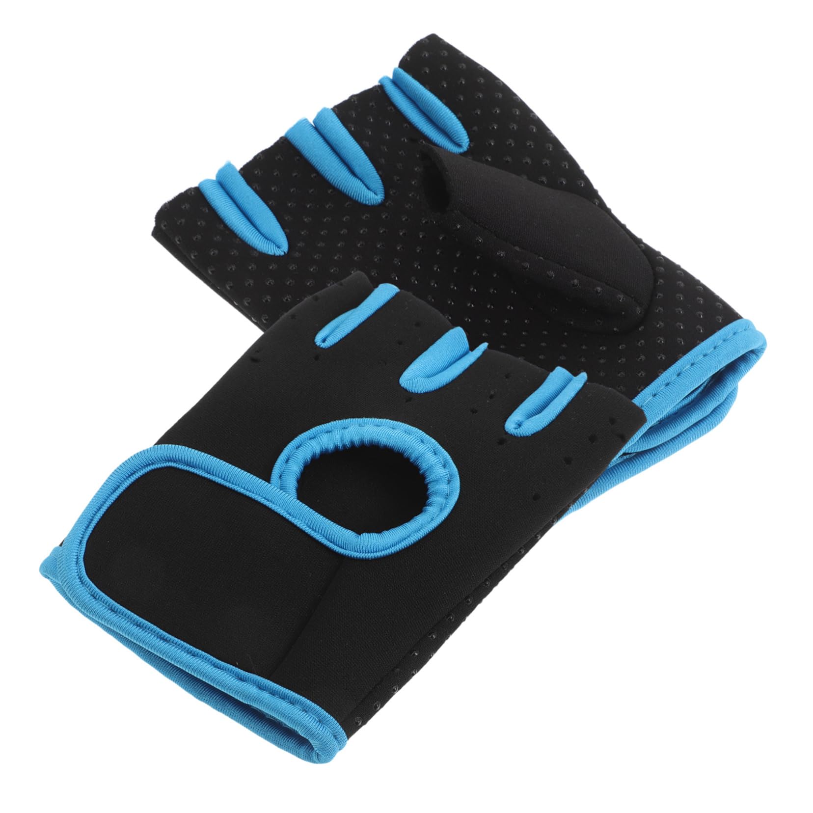 Parliky 1 Pair Half Finger Non Slip Cycling Gloves for Men Women Breathable Workout Mittens for Gym Yoga Outdoor Sports and Weight Lifting Activities
