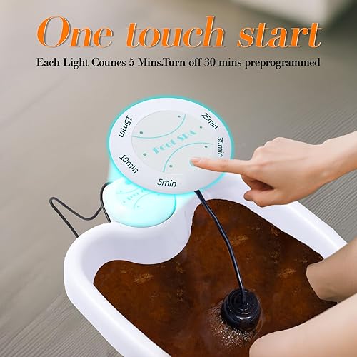 Miniatura 3 de Máquina de hidrógeno negativo de spa de baño de pies de desintoxicación iónica portátil con bañera grande, dos matrices, revestimientos de bañera