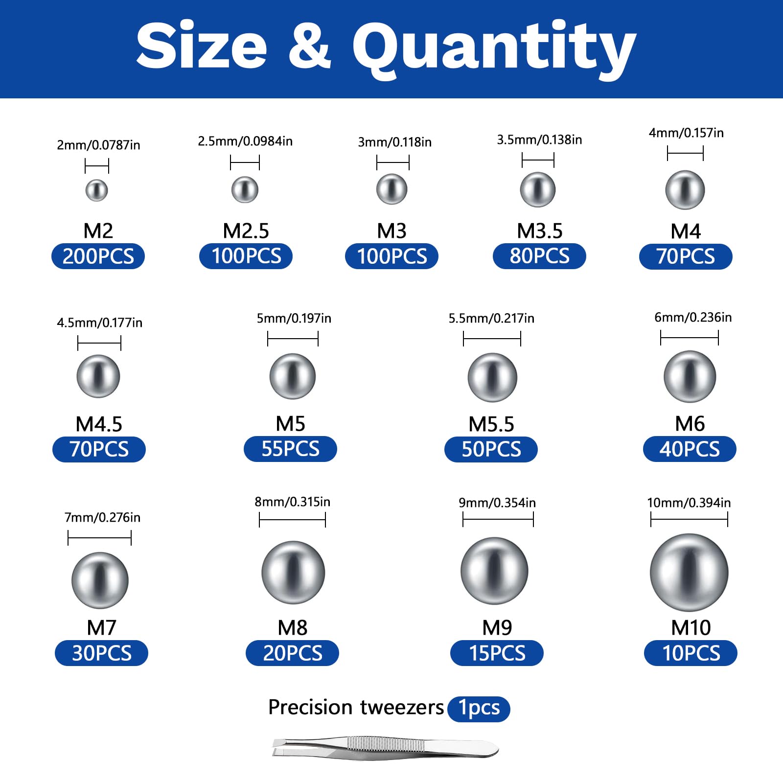 840 Stainless Steel Bearing Balls - Precision Sizes -2