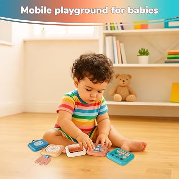 Busy Board Activity Cube - Travel Toys for on Plane, Montessori Busy board, Montessori Toys for 3+ Year Old, Children Toys, Sensory Educational Developmental Gift
