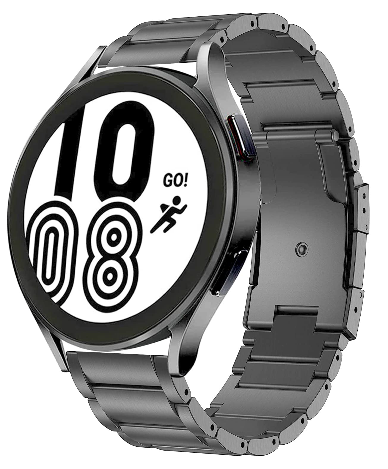 MaKTech Titanium band,20mm Light Weight Metal Link Bracelet,for Samsung Galaxy Watch 6 43/47/40/44mm,Galaxy Watch 5/4,Huawei GT 3 42mm (Space Gray)