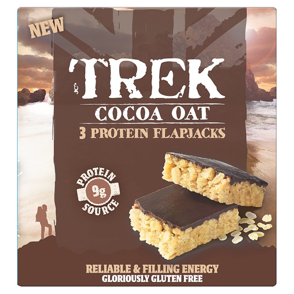 Trek - Kakao Hafer - Eiweiß Flapjack Bar - 3 x 50g Riegel