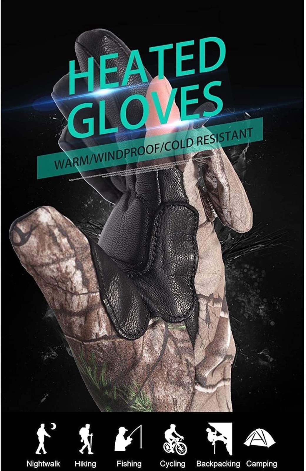 Guantes térmicos Recargables para Mujeres y Hombres, Guantes térmicos Impermeables para Montar en Bicicleta para Esquiar al Aire Libre, Snowboard, Ciclismo
