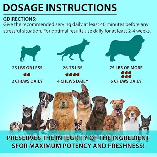 Miniatura 7 de Masticables calmantes para perros, golosinas calmantes para perros con aceite de cáñamo para perros Ansiedad y alivio del estrés para perros