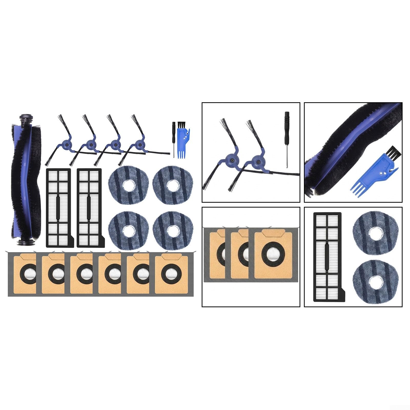 Kit per ricambi per eufy per x10 Pro per omni: per spazzola Filtro Panno