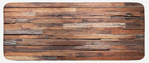 Miniatura 4 de Lunarable Tapete de cocina toscano, pintoresco Lane Mediterráneo, flores cálidas de ciudad italiana, tapete de cocina decorativo de felpa con