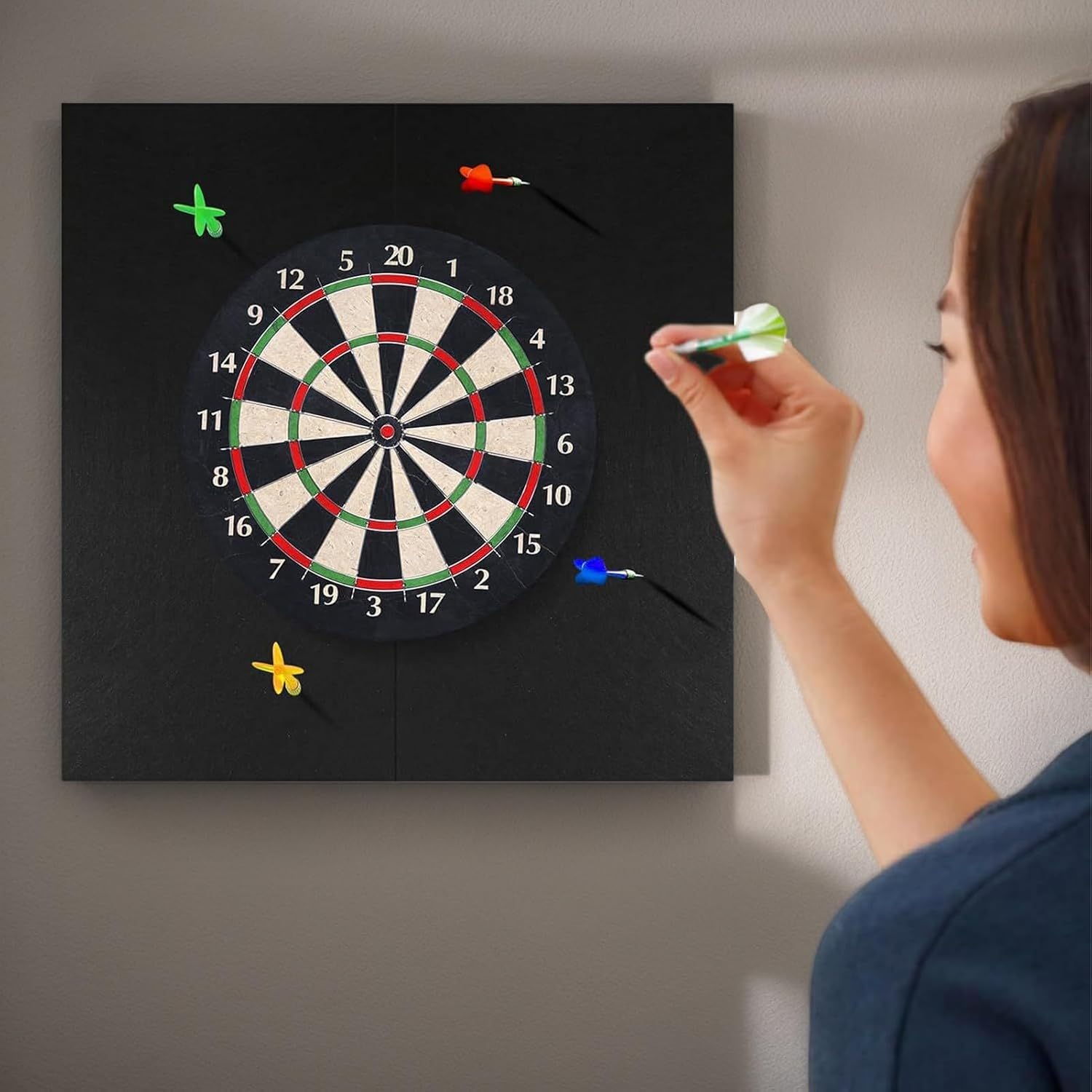Dart Board Backing Wall Protector Professional Heavy-Duty Removable | Dart Backboard for Home Office Garage Classroom Game Room Adults