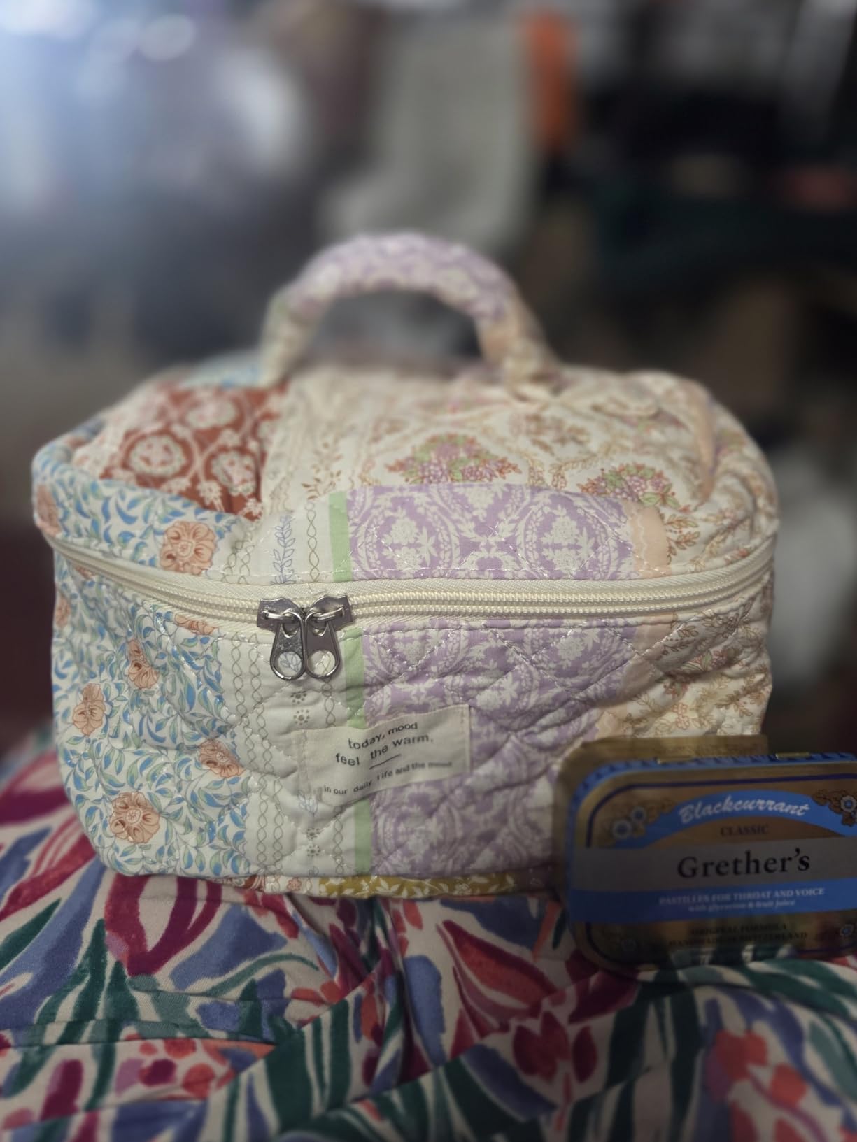 Gosect Large Makeup Bag, Cute Cosmetic Bag for Women Girls, Floral Coquette Aesthetic Toiletry Bag, Travel Make Up Organizer Bag (BDLH)