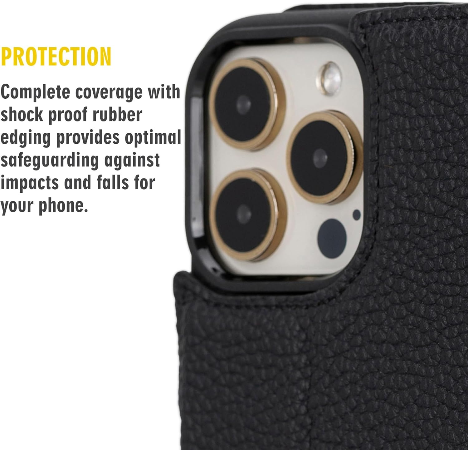 BLACKBROOK Trifold Leather Wallet Case for iPhone 15 Pro, Tudor Premium Leather Magnetic 2-in-1 for MagSafe, 8 Card Slots & ID Pocket, RFID Protection, Compatible with iPhone 15 Pro Folio Case