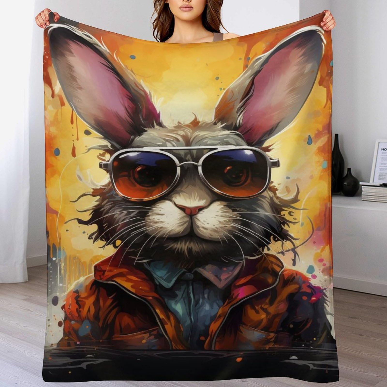 Couvertures en Lapin douillettes pour des soirées canapé et voyages confort