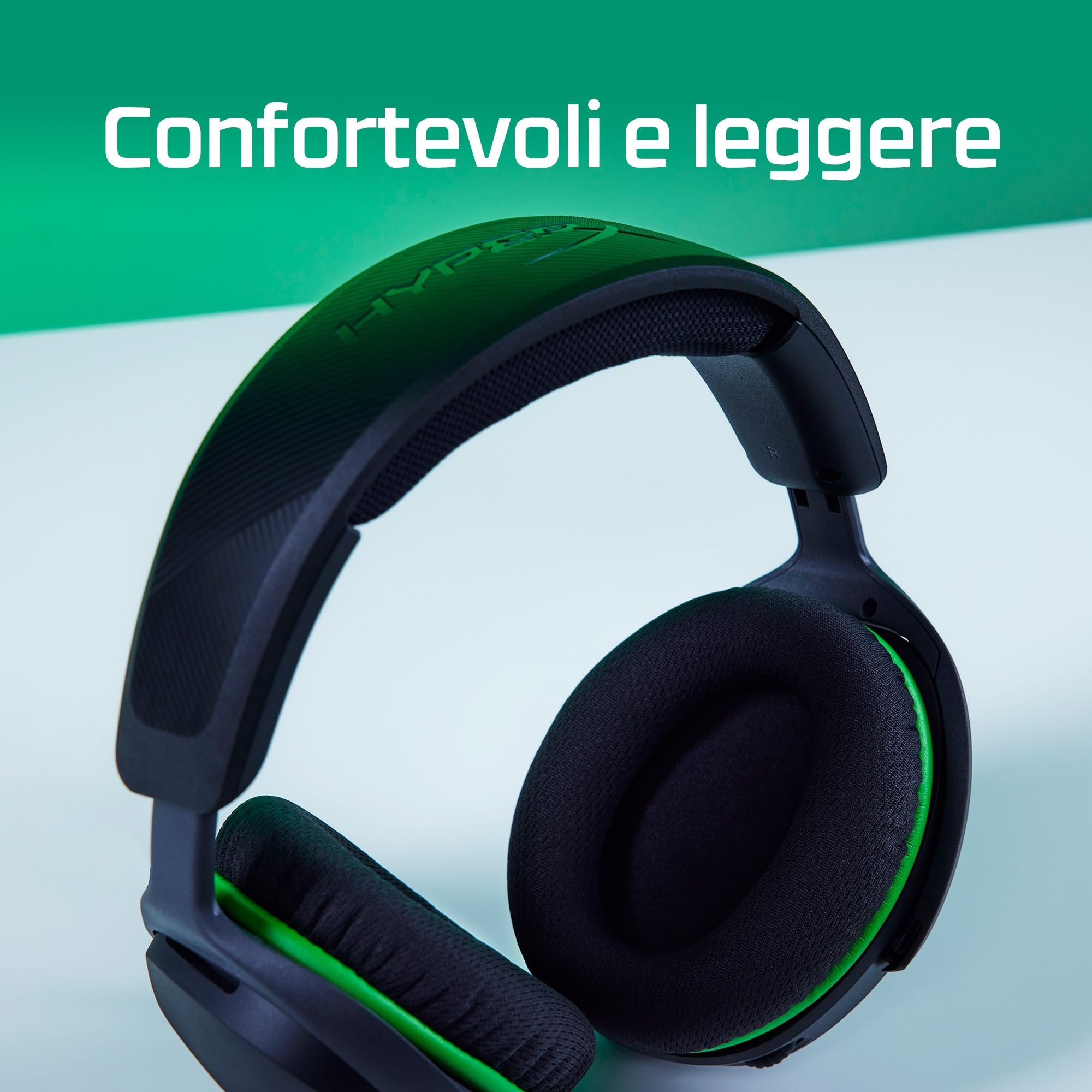 HyperX CloudX Stinger II Core, Cuffie da Gaming, Connessione Cablata a 3,5mm, Telaio in Plastica, Cuscinetti in Memory Foam Rivestiti in Tessuto, Comandi sul Padiglione, Adatto per Xbox, Bianco
