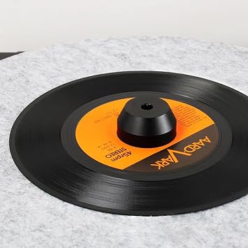 45 Record Adapter for Turntable 45 RPM Record Player for 7 Inch Vinyl Record Players Turntables Accessories Solid Aluminum Dome