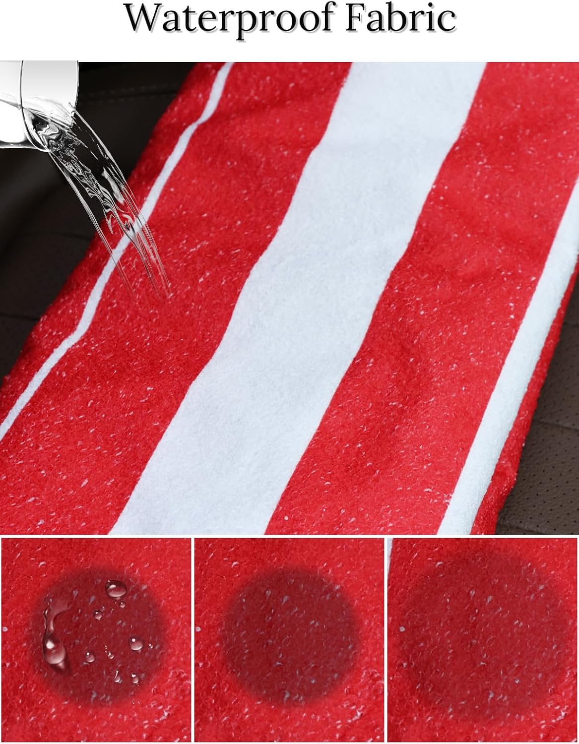 Prpeko 2PCS Terry Cloth seat Cover Universal Waterproof Car Sport Towel Seat Cushion Non-Slip Sweat-Absorbent Towel Cloth Suitable for Gym Workout, Universal Fit for Car SUV Van-Flag