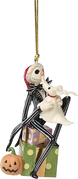 Lenox 897598 Nightmare Before Christmas Santa Jack Skellington Ornament, Christmas, Holiday Decorations