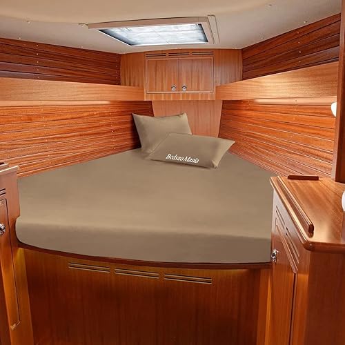 Miniatura 10 de Universal V Berth - Juego de sábanas de 4 piezas, ropa de cama de 1000 hilos, suave y sedoso, algodón egipcio, rayas plateadas, se adapta a