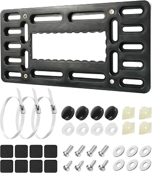 bylikeho License Plate Holder,Front License Plate Holder,Car Accessories License Plate Bracket,Car Plate Holder,License Plate Covers with Anti Theft Stainless Steel Screw Bolt Caps,Fit Car
