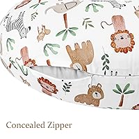 Vista 6 de Funda de almohada de lactancia, fundas de lactancia extraíbles para almohadas de lactancia, ajuste elástico y suave para bebés, niñas, niños recién