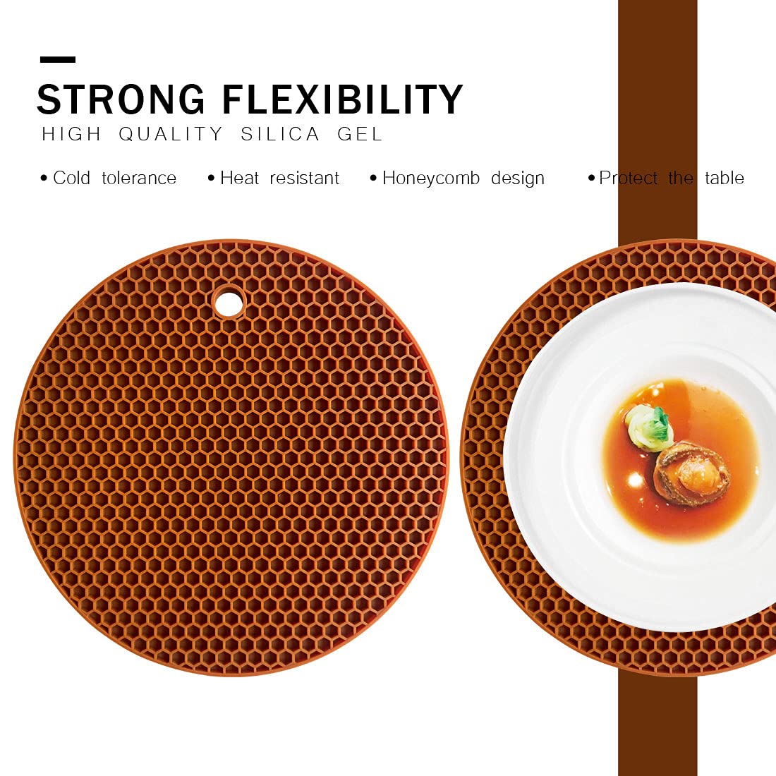 4 Stück Silikon Untersetzer - Rutschfeste Topflappen Hitzebeständig Bis 230°C