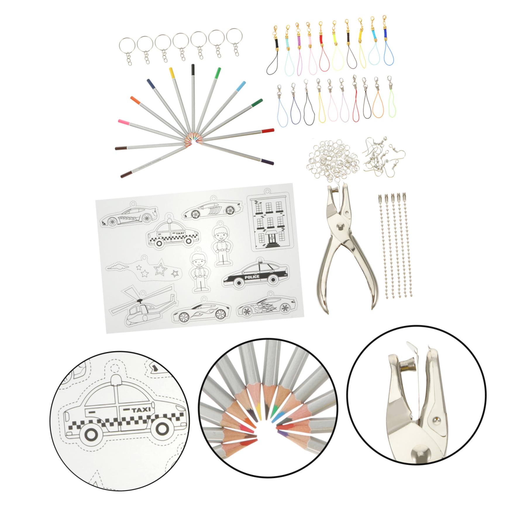 VICASKY Kit Thermorétractables pour Bricolage Créatif Accessoires Plastiques DIY pour Bijoux Facile à Utiliser et Sûr