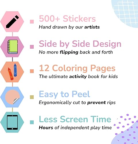 Miniatura 3 de CUPKIN My First Trip - Innovador libro de actividades con calcomanías lado a lado para viajes, encuadernación en espiral que permite que el libro se