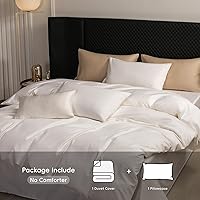 Vista 110 de MooMee Queen Duvet Cover Set, 100% Extra Long Staple Cotton 600 Thread Count Sateen Silky Soft Breathable Durable Luxury Hotel Quality Bedding Set