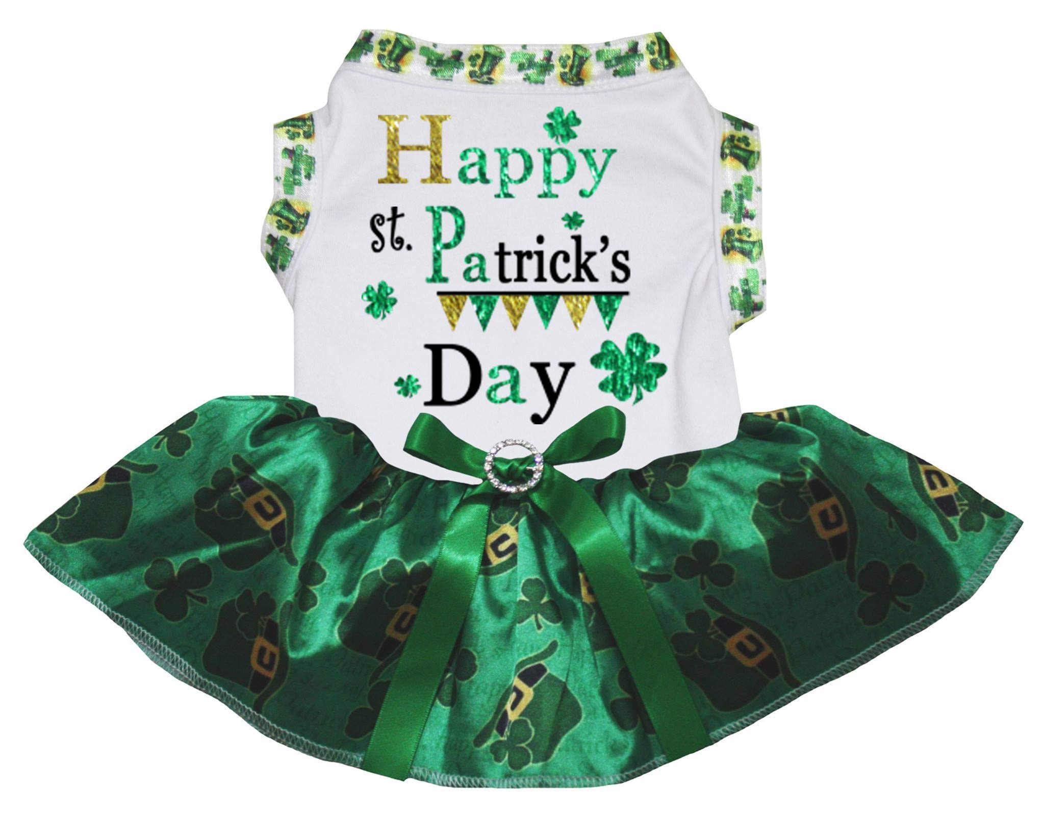 Robe pour chien Happy St Patrick's Day grand confort taille XXXL chapeau vert