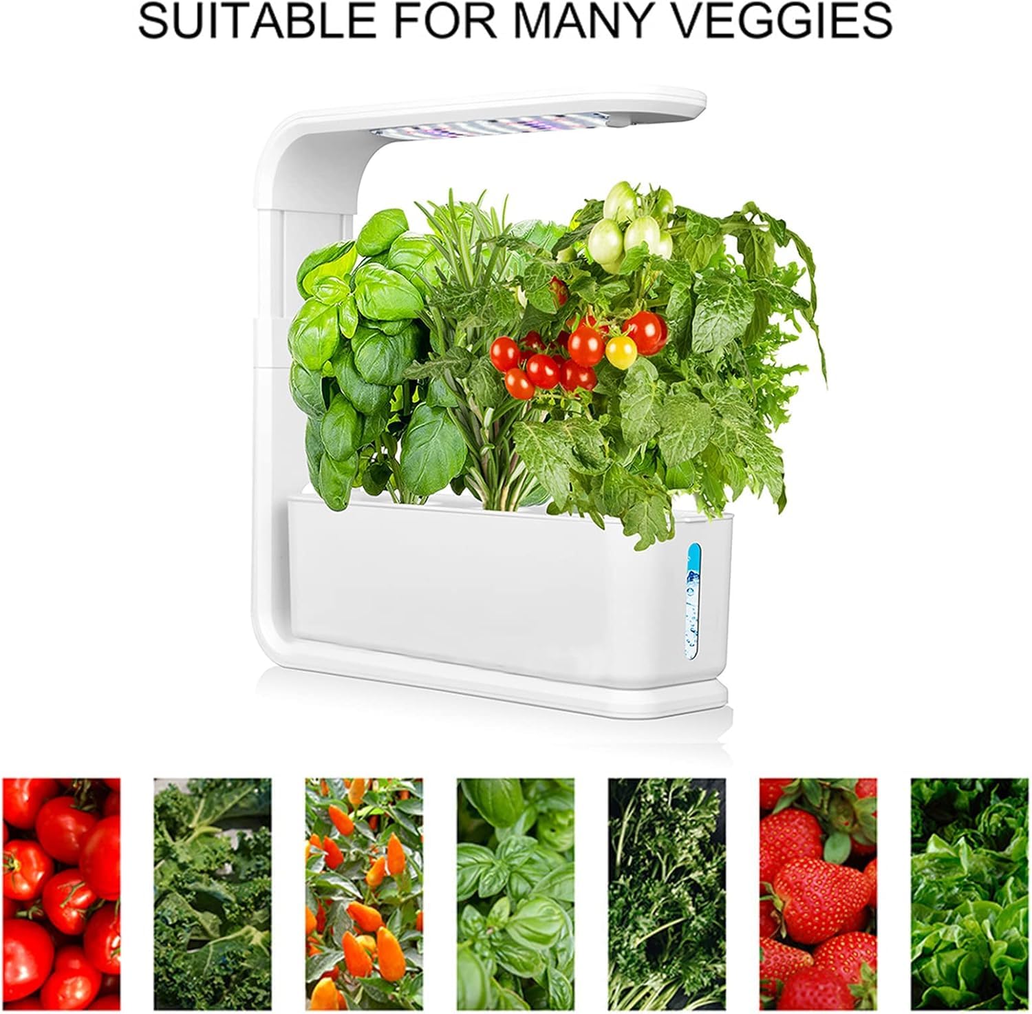 Sistema De Cultivo Hidropónico con Luz De Crecimiento Led Hierba Inteligente Jardín De Interior Kit De Jardín Kit De Germición De Plantas Temporizador Automático De hasta 13,4" De Altura Pa
