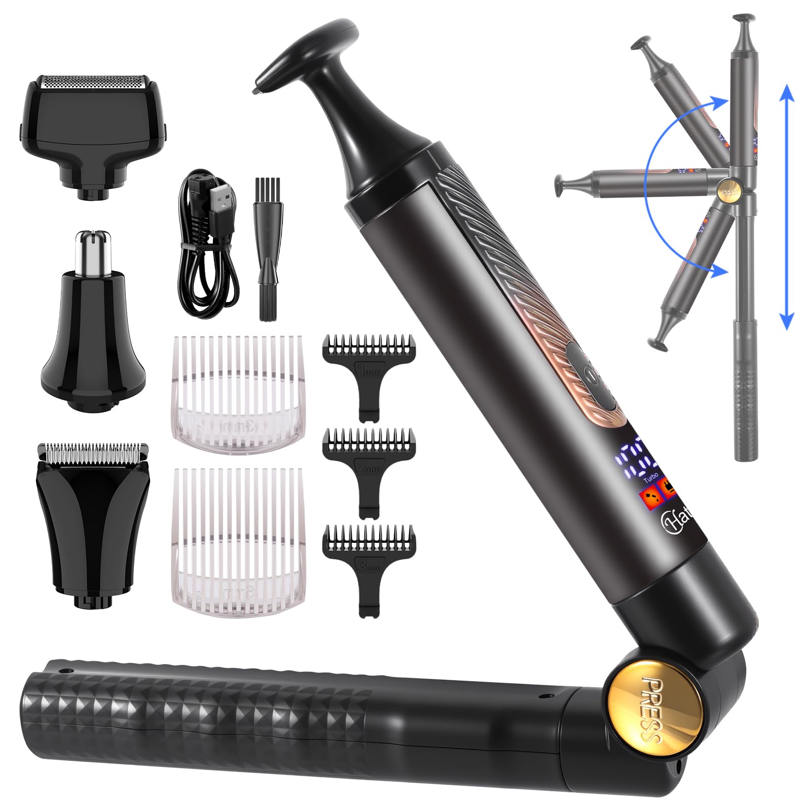 Hatteker Electric Mens Back Shaver 4 in 1