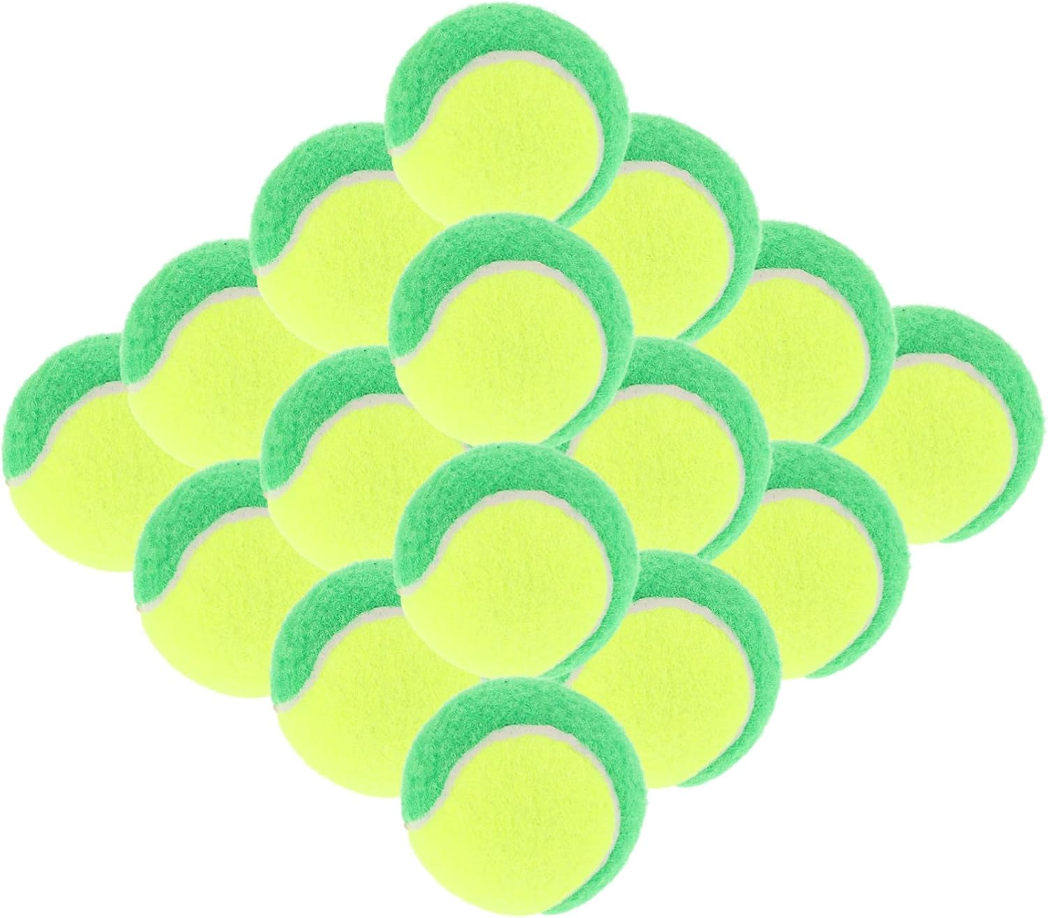 Milisten 20pcs Dog Tennis Rubber Toys for Interactive Training Green for Easy Tracking for Dogs