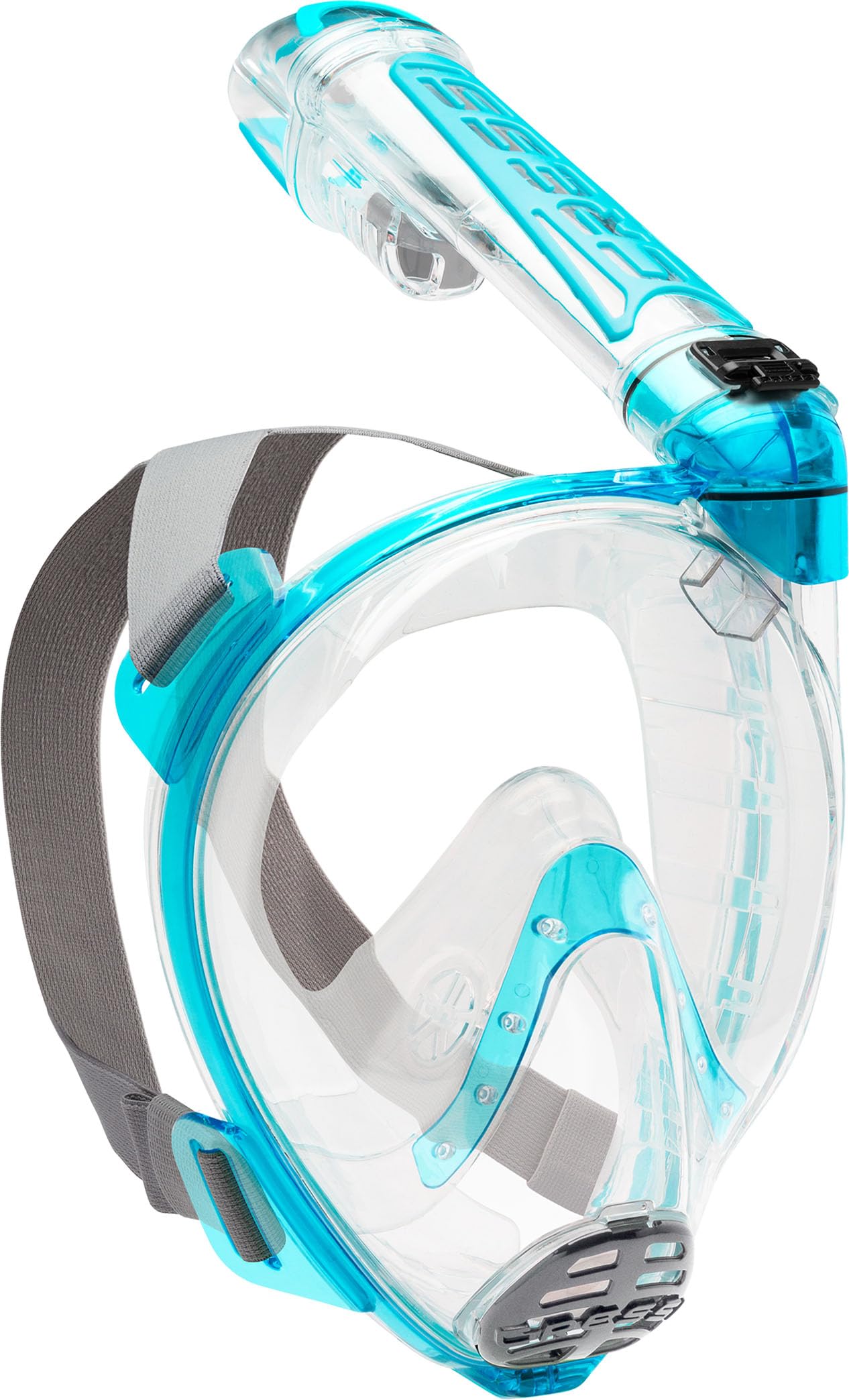 Cressi Unisex-Youth Duke Dry Full Face Mask Maska Do Nurkowania Z Rurką I Pływania Na Powierzchni,Niebieski,S/M