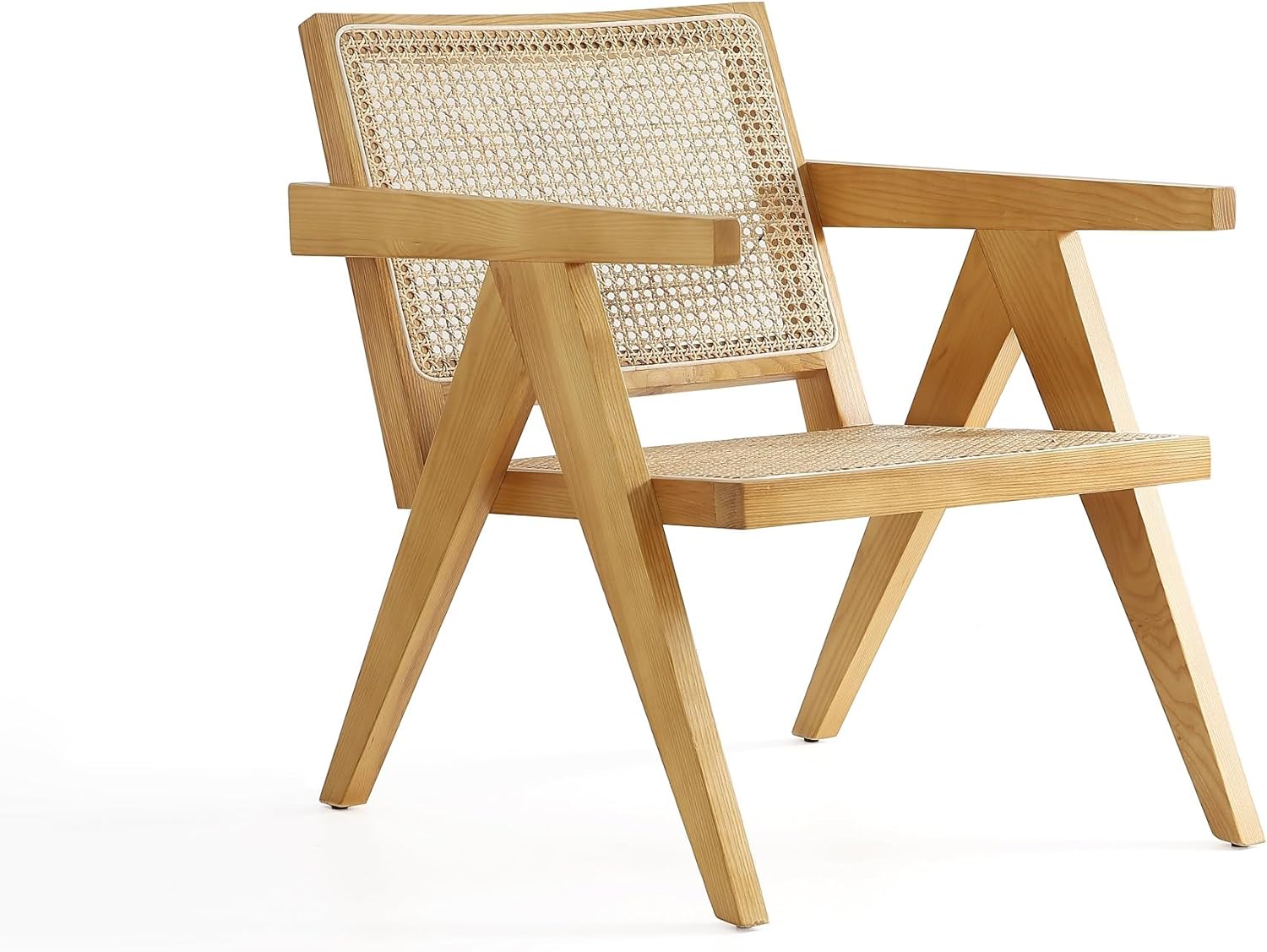 Manhattan Comfort Hamlet Hamlet Rattan Wicker Cane Side Outdoor Dining Chair for Dining Room, Patio, Restaurant, Bistro, Cafe and Pub, Set of 2, Nature