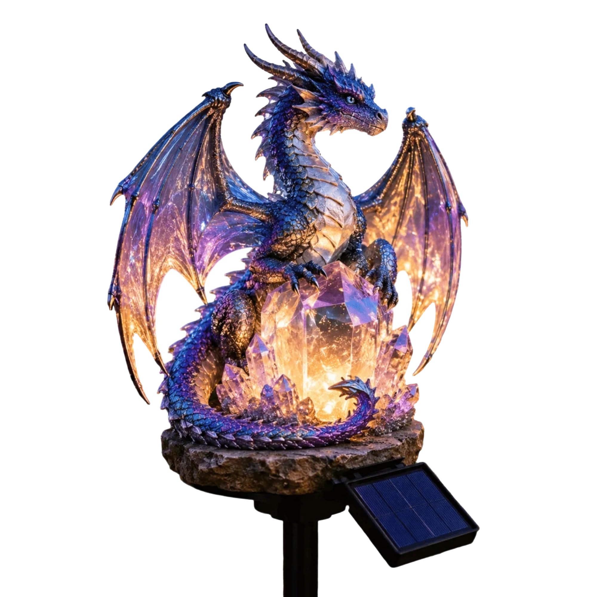 kivimico Dragon Solar Garden Light Garden Ornament Outdoor Yard Decor