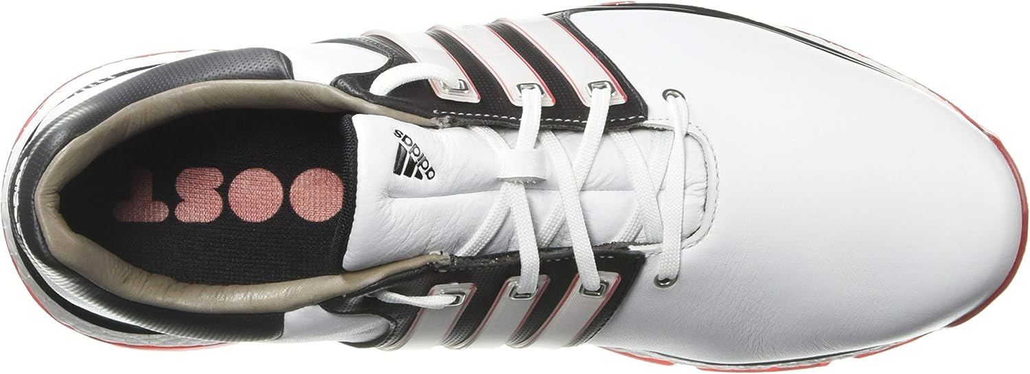 adidas Men's TOUR360 XT Spikeless Golf Shoe, FTWR White/core Black/Scarlet, 10.5 M US