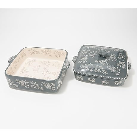 Temp-tations Sleek Bakeware Set with Swinging Lids