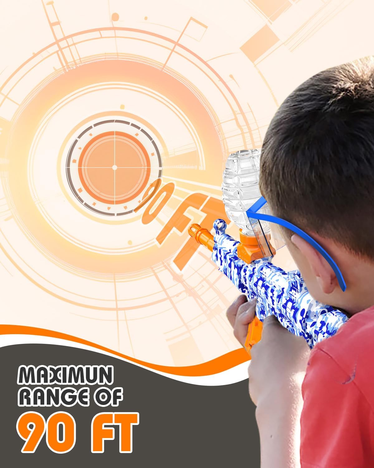 UTIJFOY Set of 2 Gel Splatter Toys, Funny Gel Blaster Toys for Birthday