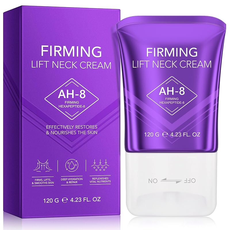 Creme para Pescoço Liefiet com aplicador roller, fórmula AH-8, 120 mL (Roxo)