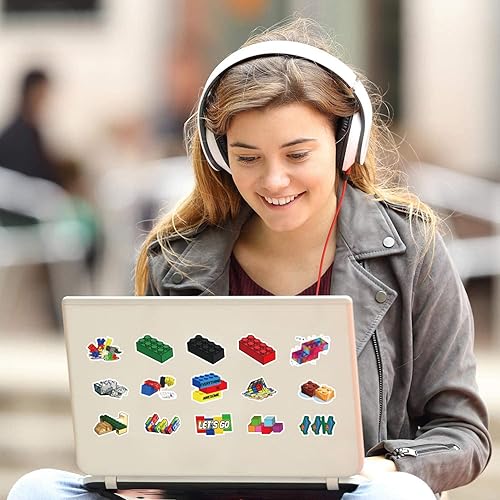 Miniatura 8 de Paquete de 52 calcomanías de juguetes de desarrollo, calcomanías impermeables de vinilo de dibujos animados educativos para botella de agua, laptop,