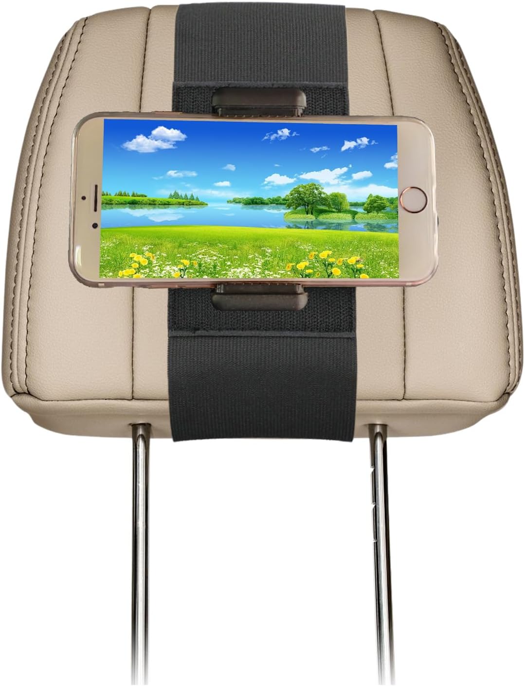 Car Headrest Phone Holder for Kids in Backseat - Compatible with Different Sizes Cell Phones and Other Portable Devices on Car Road Trip(for Phone Plastic Holder)