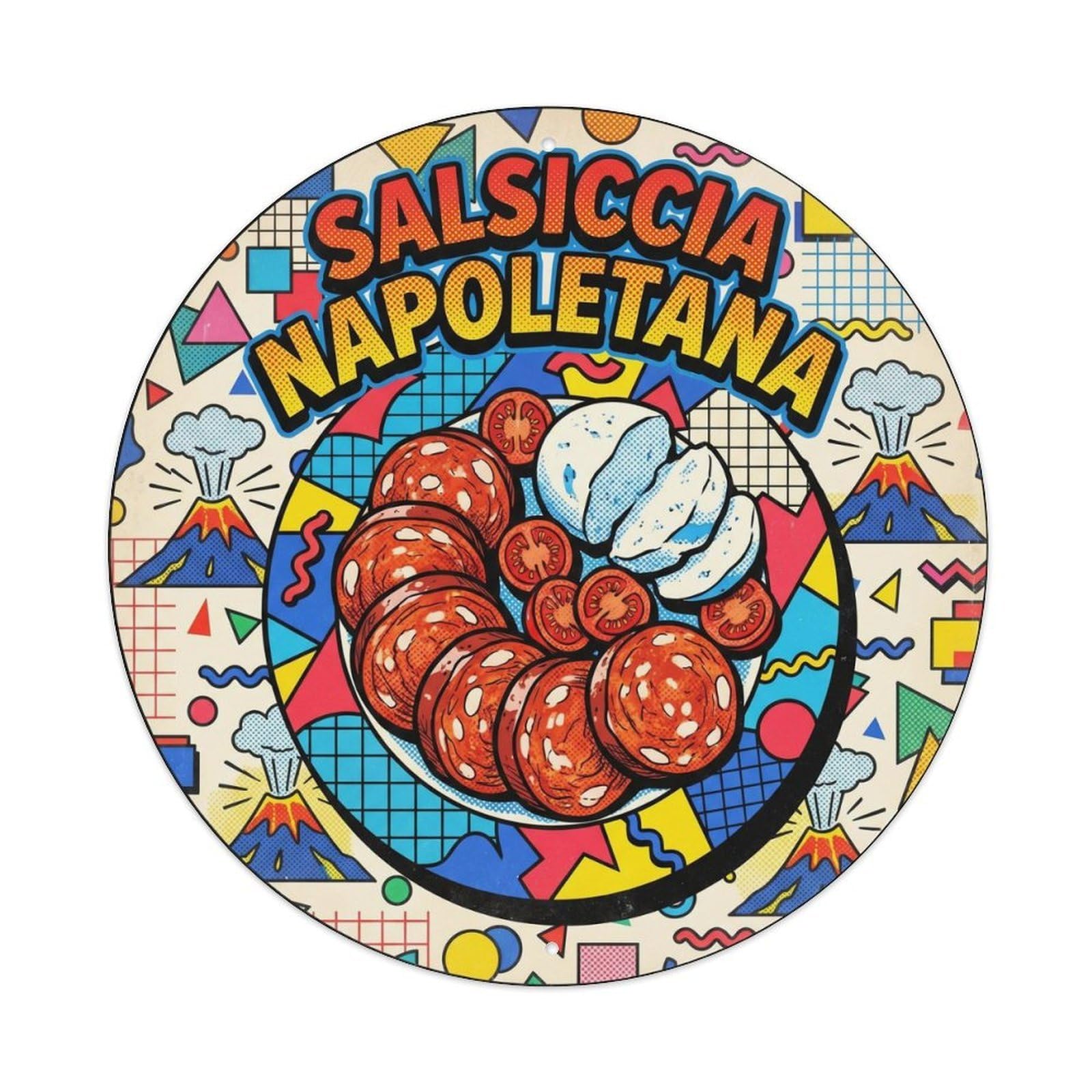 Neapolitan Salsiccia Regional Cuisine Vintage Metal Tin Sign